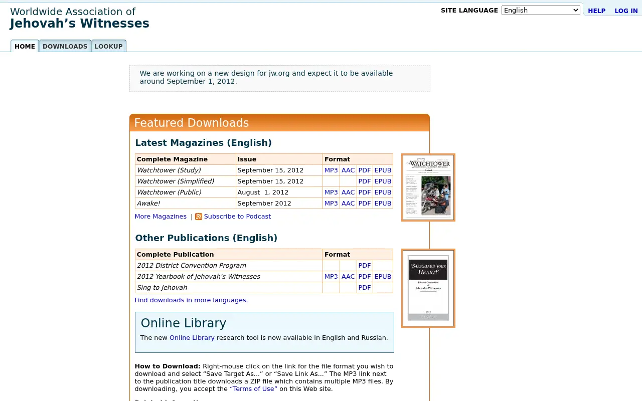 jw.org in 2012