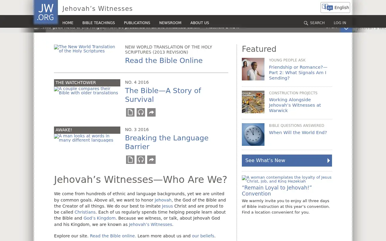 jw.org in 2016