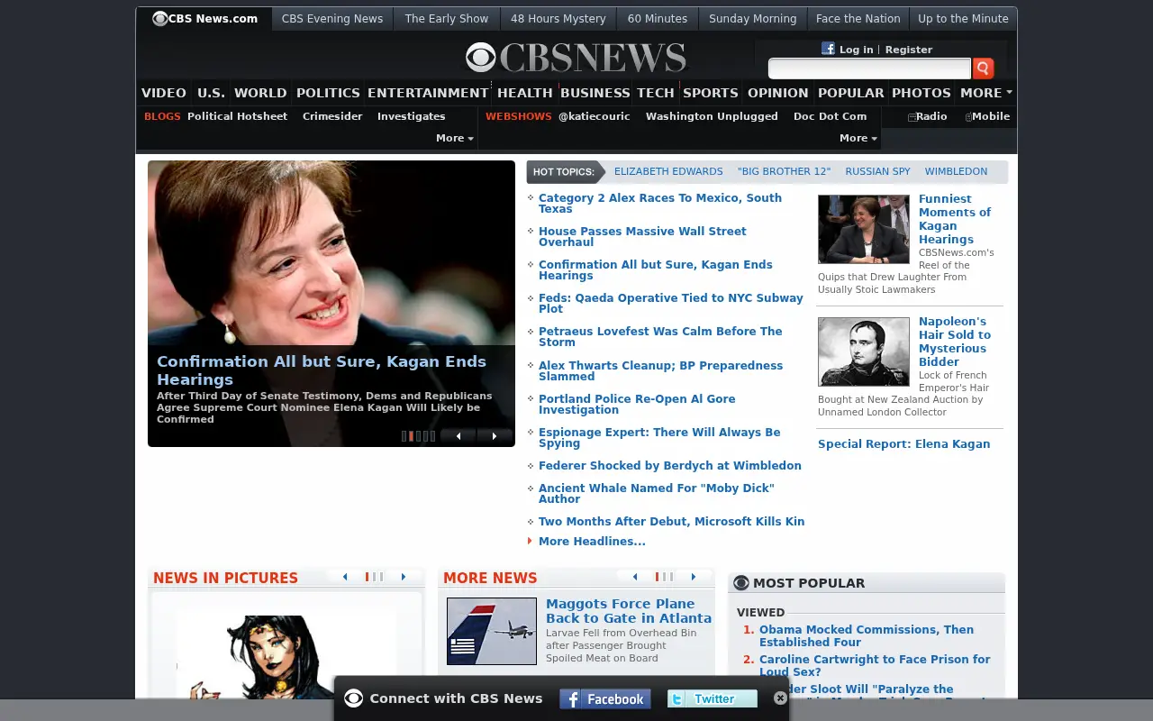 cbsnews.com in 2010
