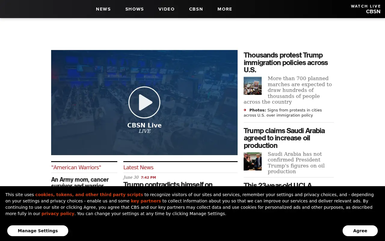 cbsnews.com in 2018