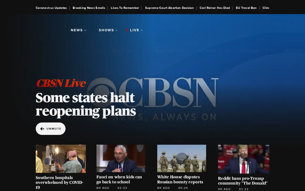cbsnews.com in 2020