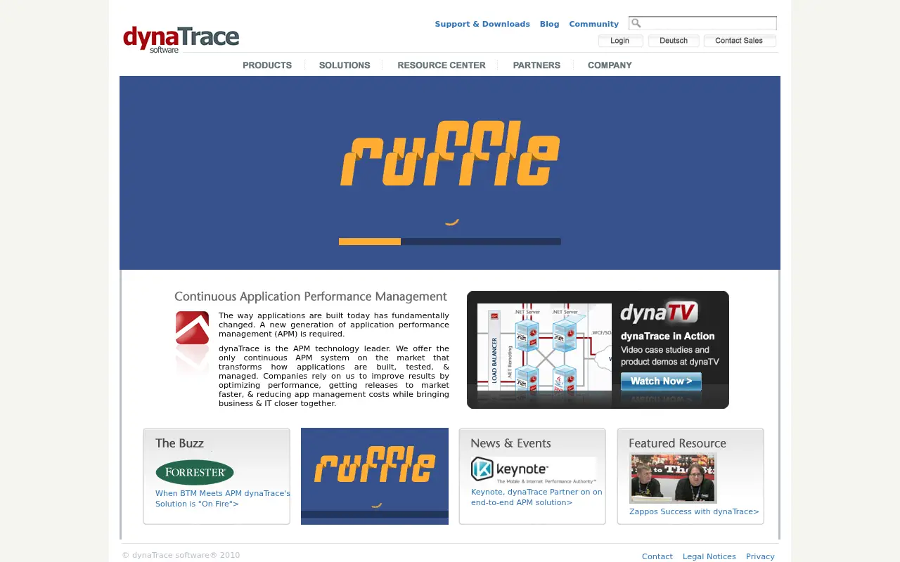 dynatrace.com in 2010