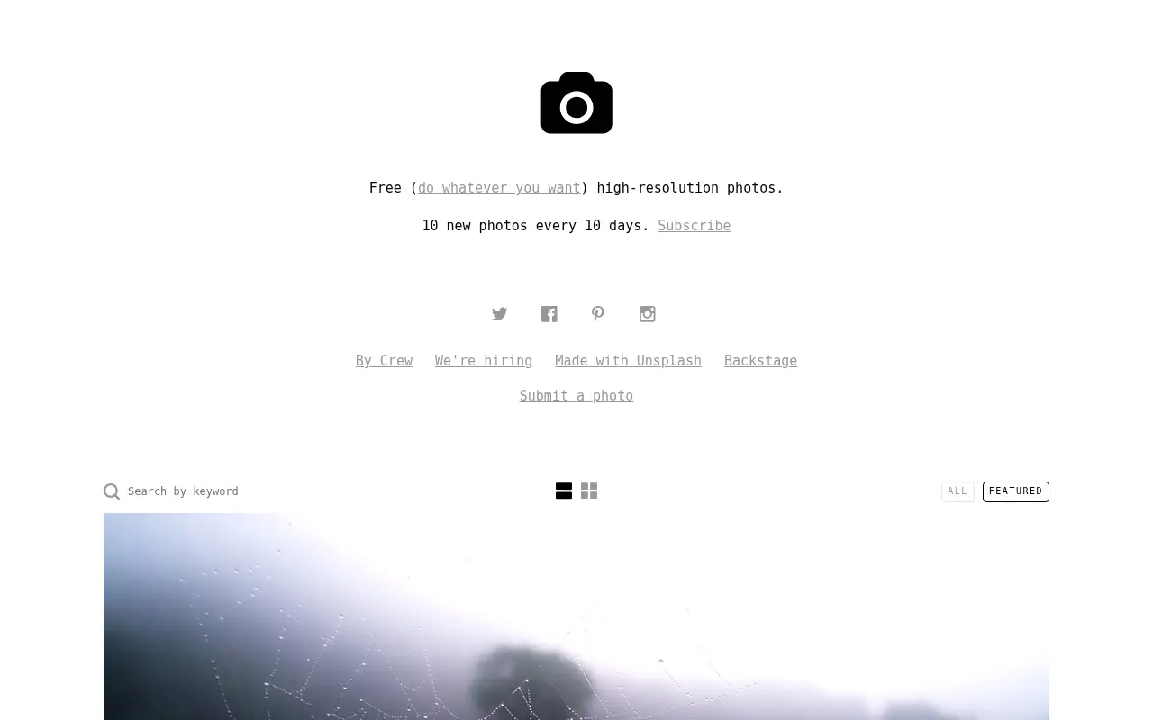 unsplash.com in 2015