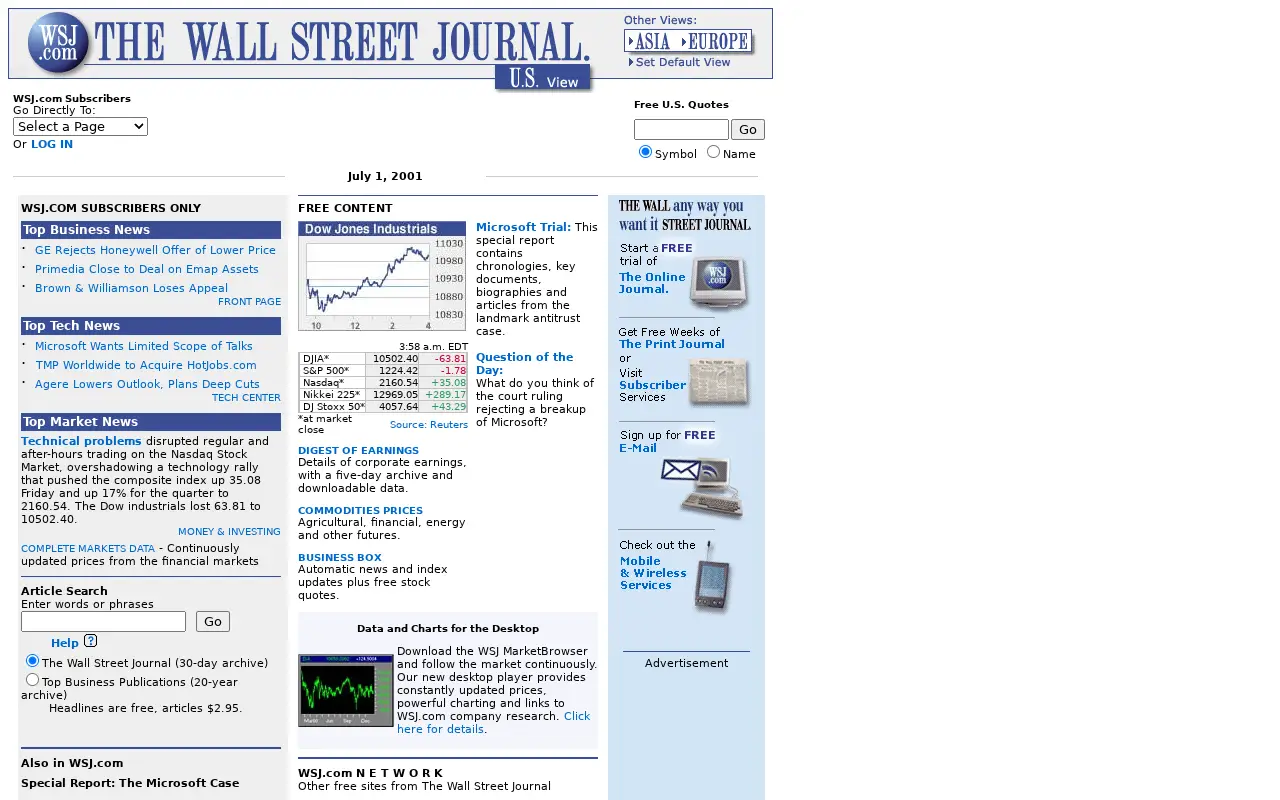 wsj.com in 2001