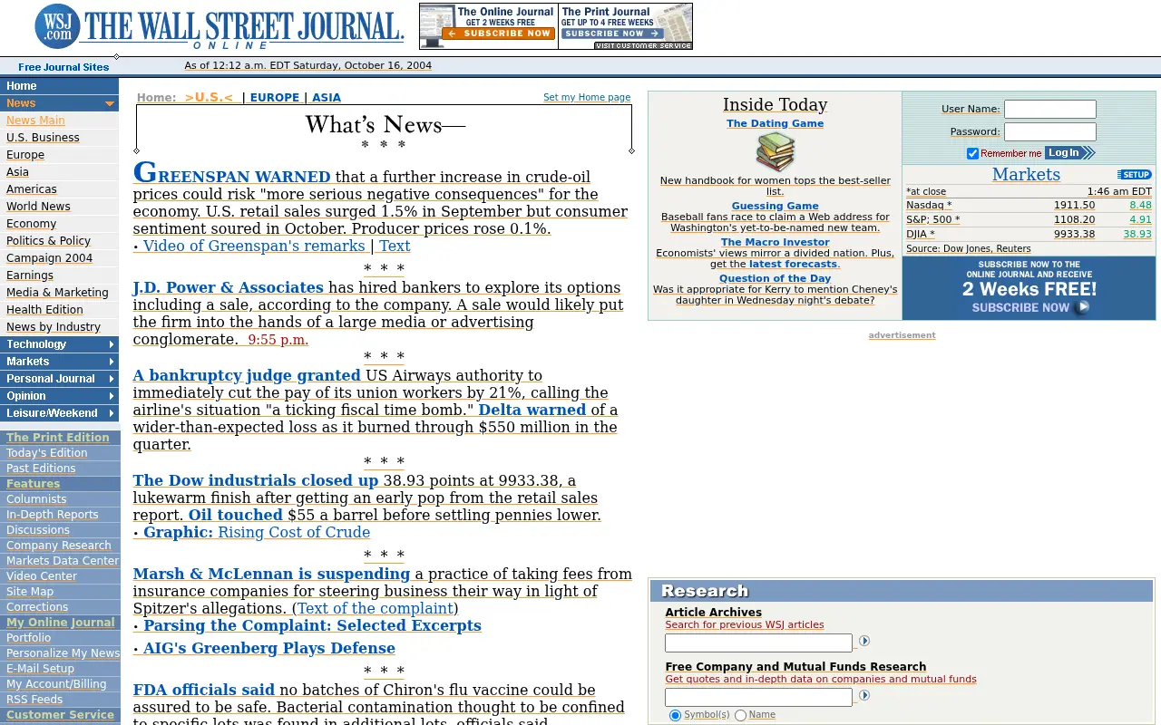 wsj.com in 2004