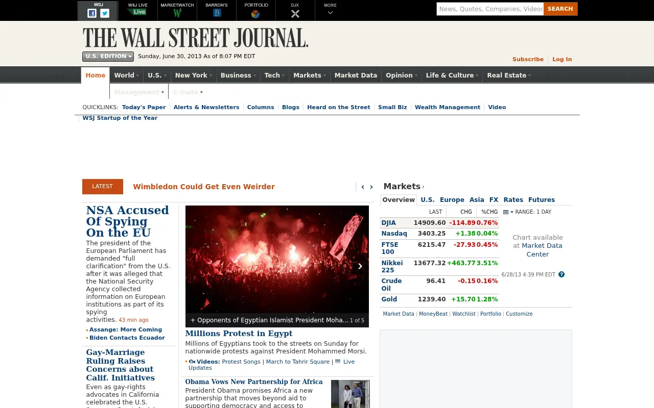 wsj.com in 2013