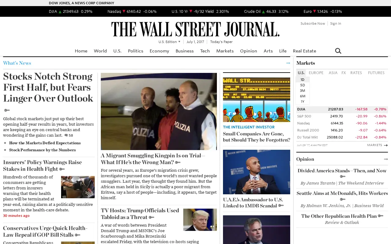 wsj.com in 2017