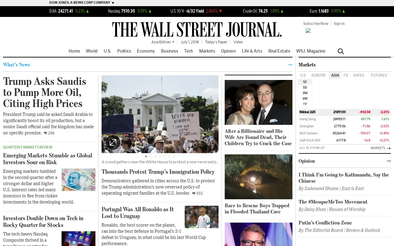 wsj.com in 2018