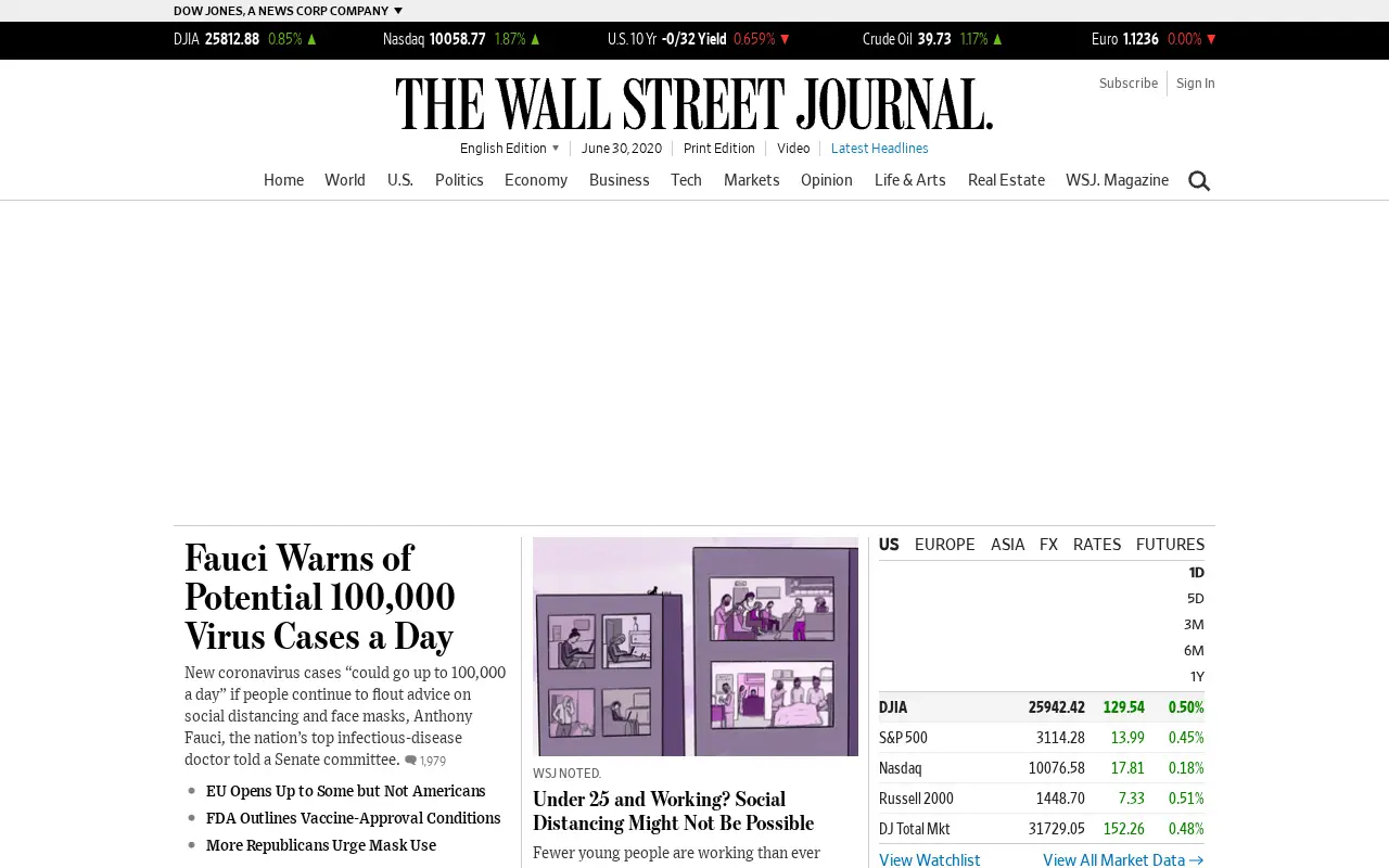 wsj.com in 2020