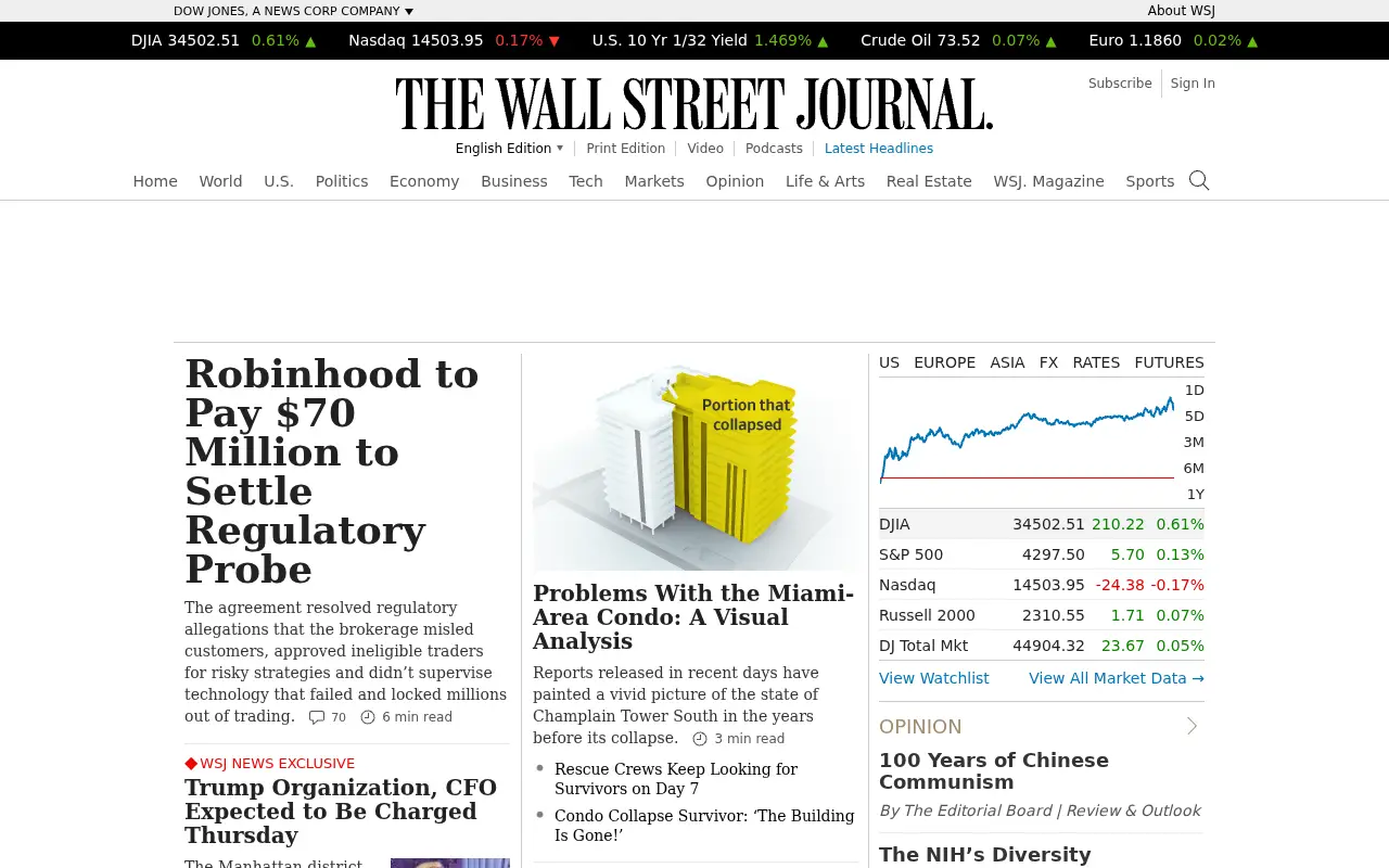 wsj.com in 2021