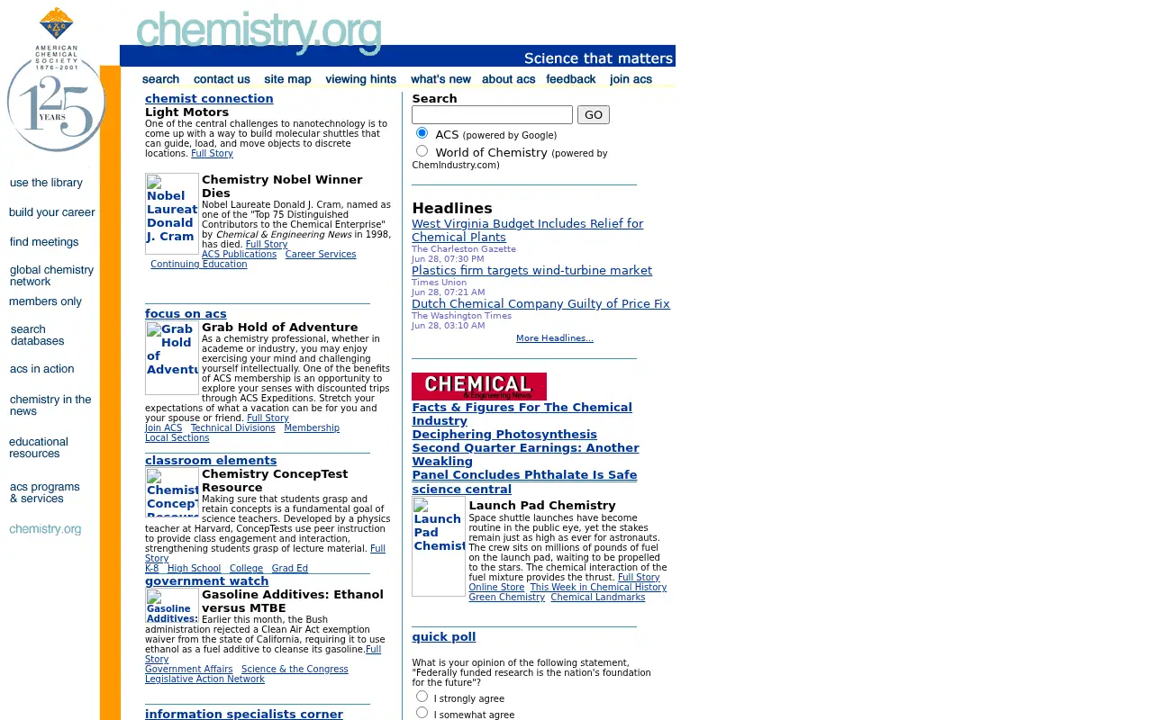 acs.org in 2001