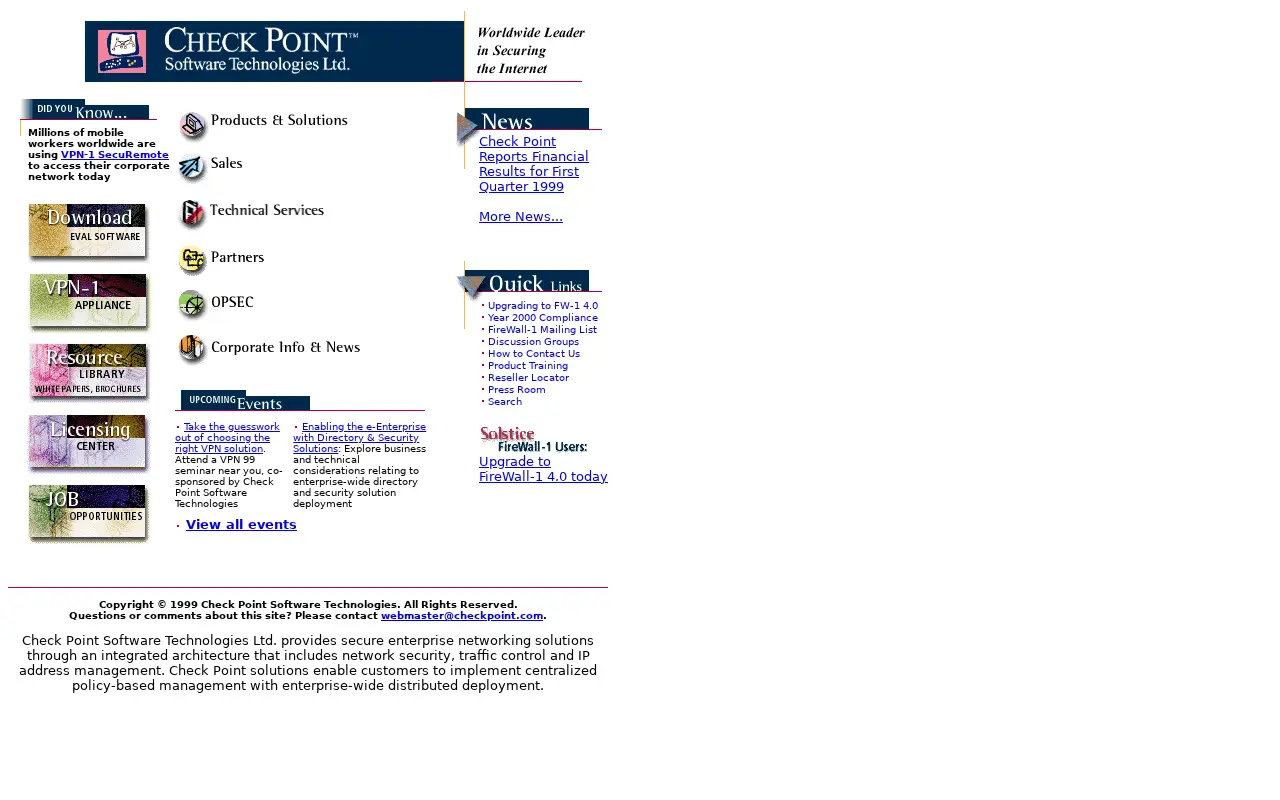 checkpoint.com on April 27, 1999
