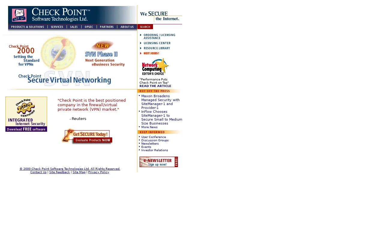 checkpoint.com on June 21, 2000