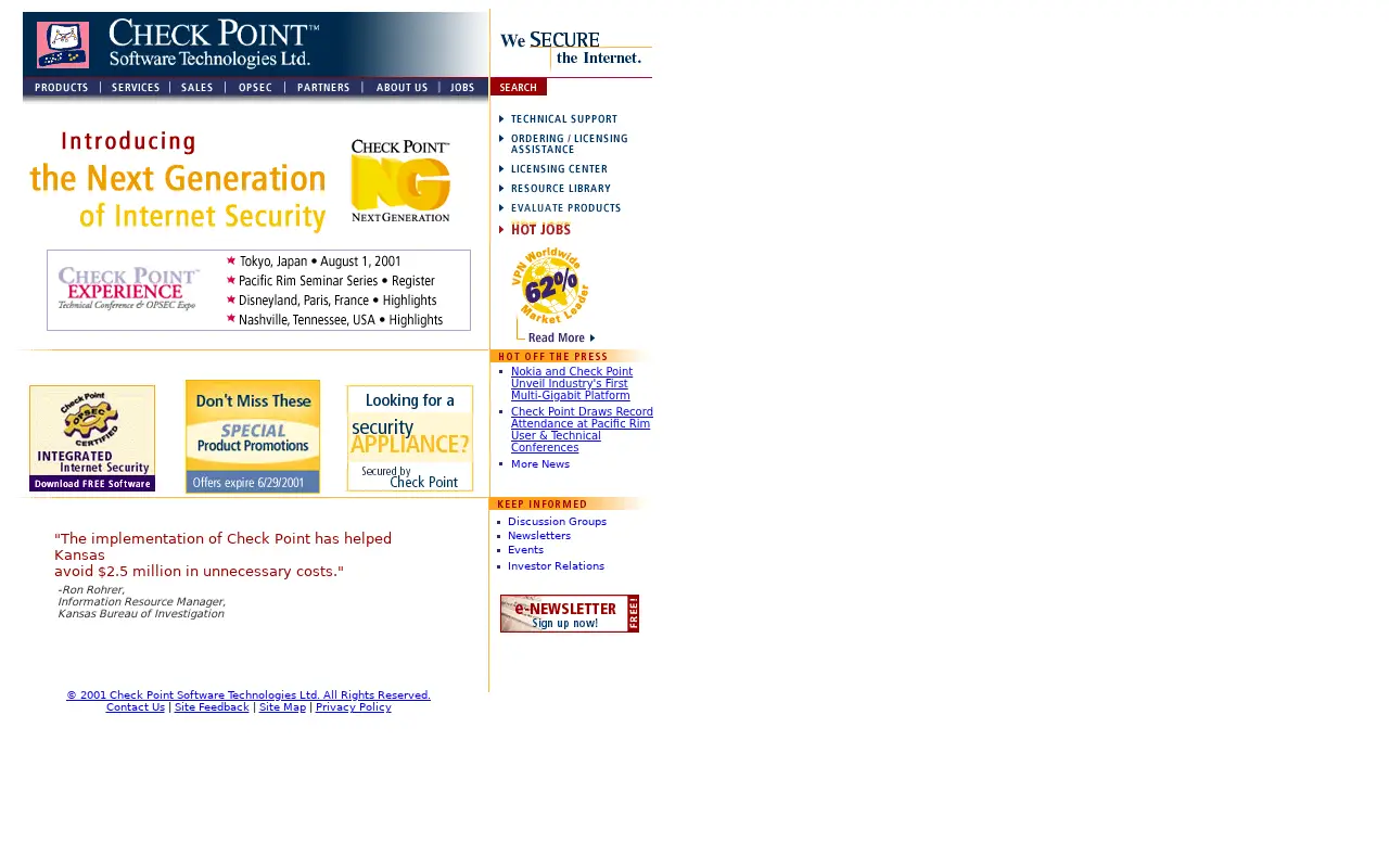 checkpoint.com on June 29, 2001