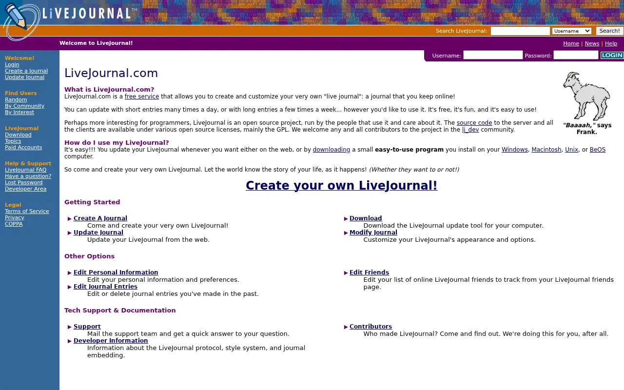livejournal.com in 2001