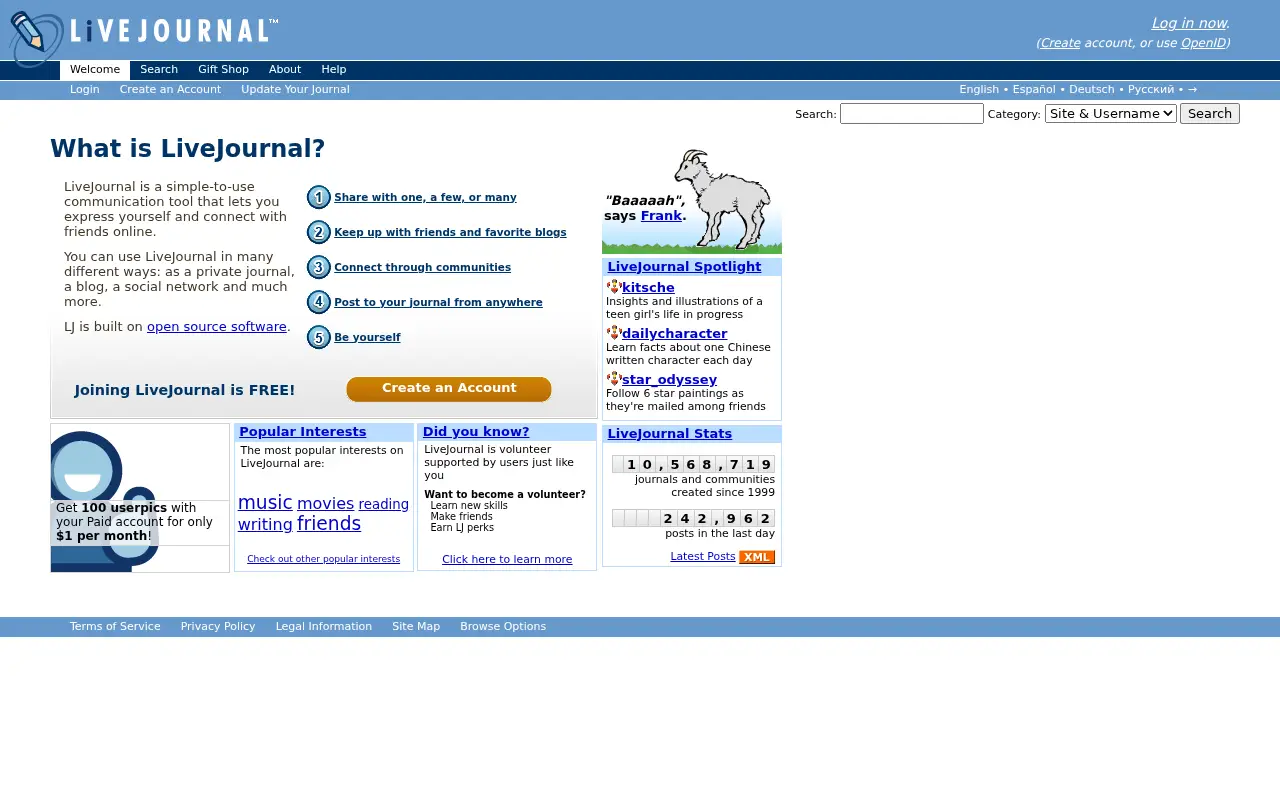 livejournal.com in 2006