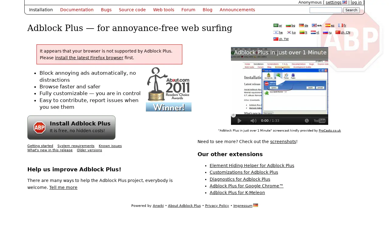 adblockplus.org in 2012