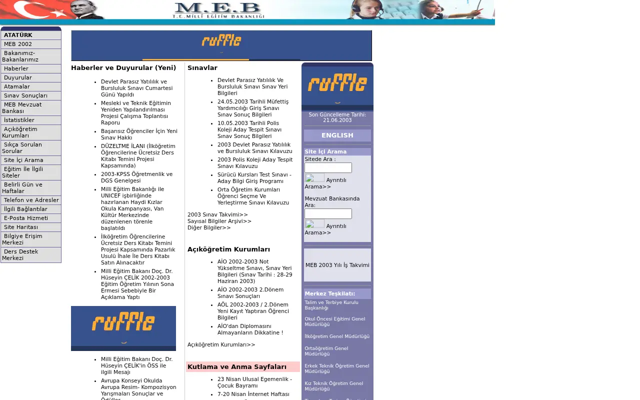 meb.gov.tr in 2003