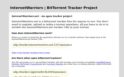 internetwarriors.net in 2017