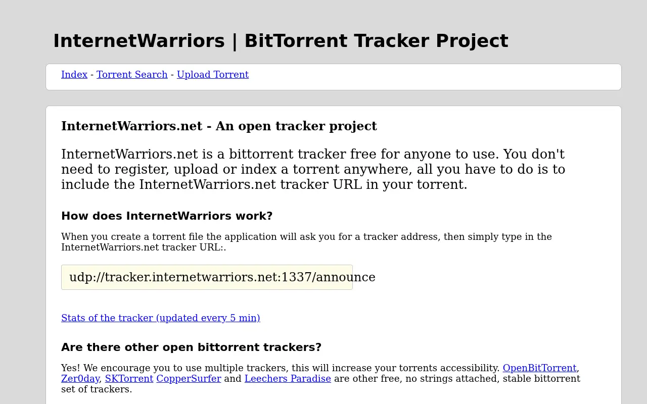 internetwarriors.net in 2019