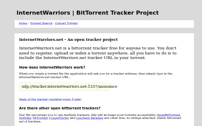 internetwarriors.net in 2019