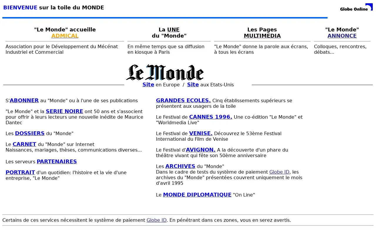 lemonde.fr in 1996