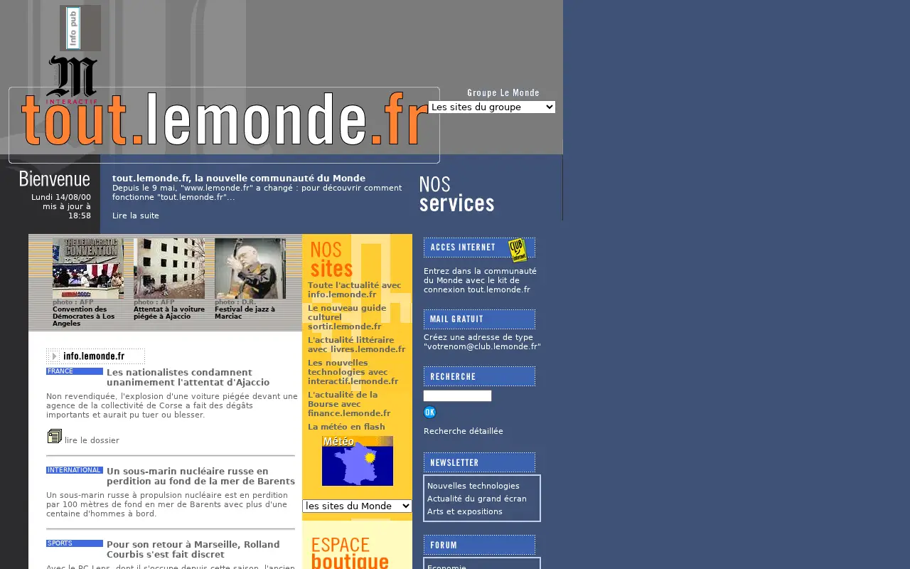 lemonde.fr in 2000