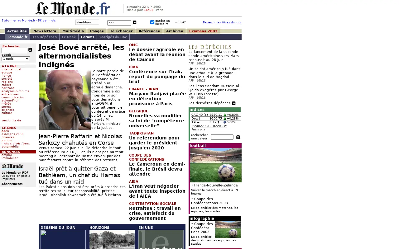 lemonde.fr in 2003
