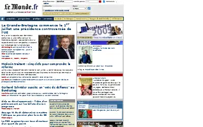 lemonde.fr in 2005