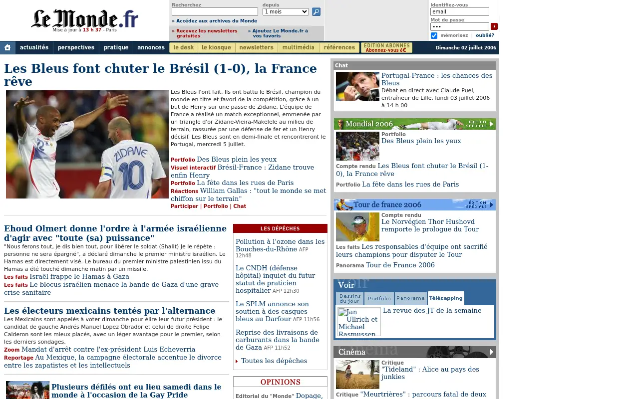 lemonde.fr in 2006