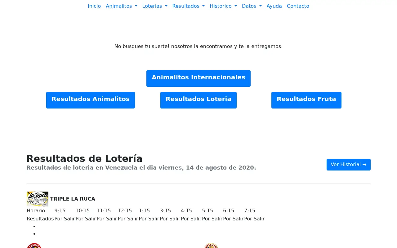 loteriadehoy.com in 2020