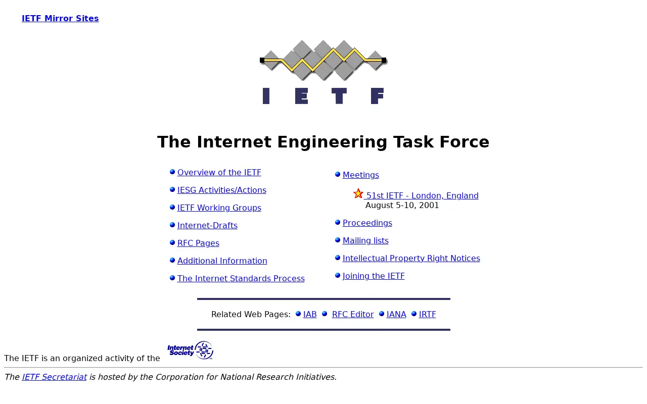 ietf.org in 2001