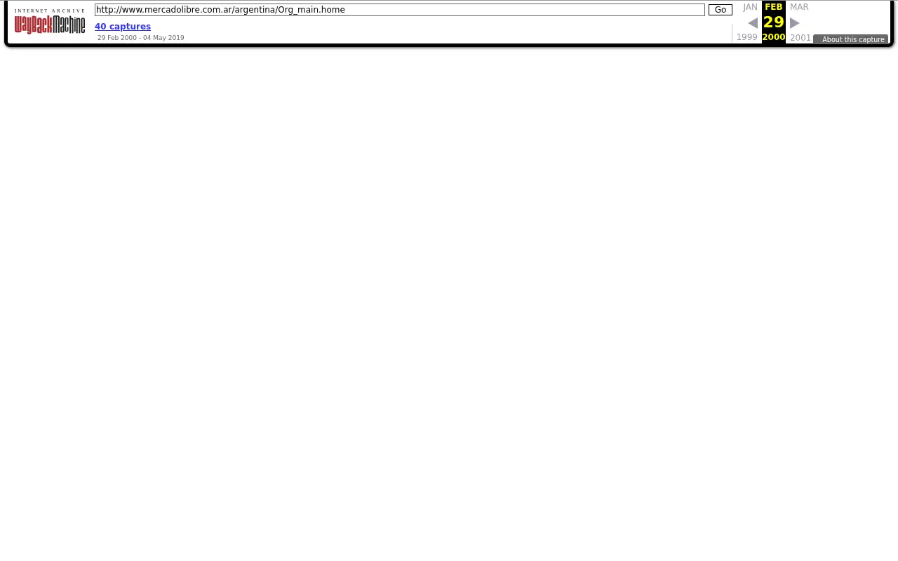 mercadolibre.com.ar on February 29, 2000