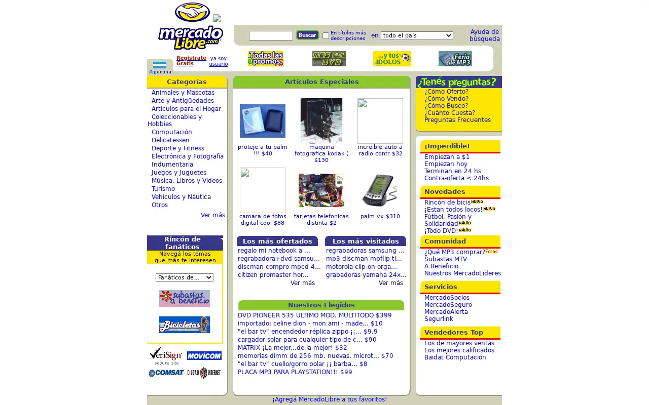 mercadolibre.com.ar on June 1, 2001