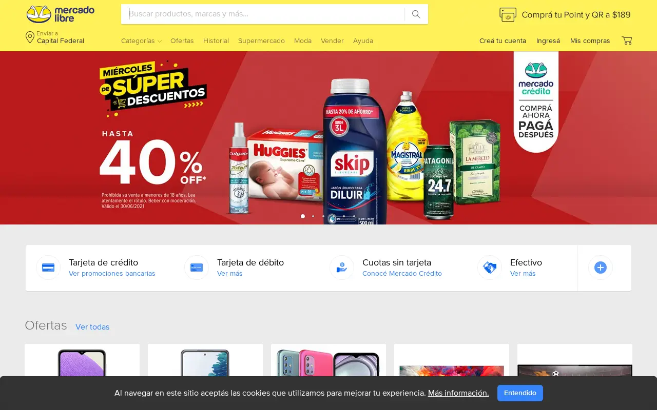 mercadolibre.com.ar on June 30, 2021