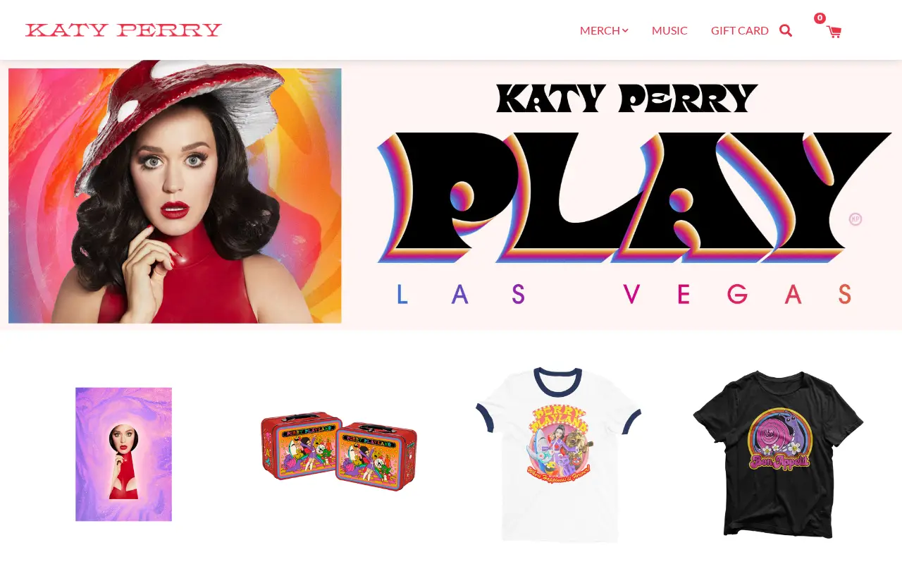 shop.katyperry.com in 2022