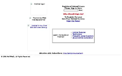 hotmail.com in 1996