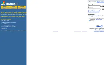 hotmail.com in 2000
