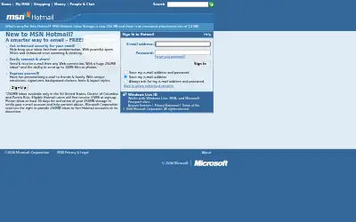 hotmail.com in 2006