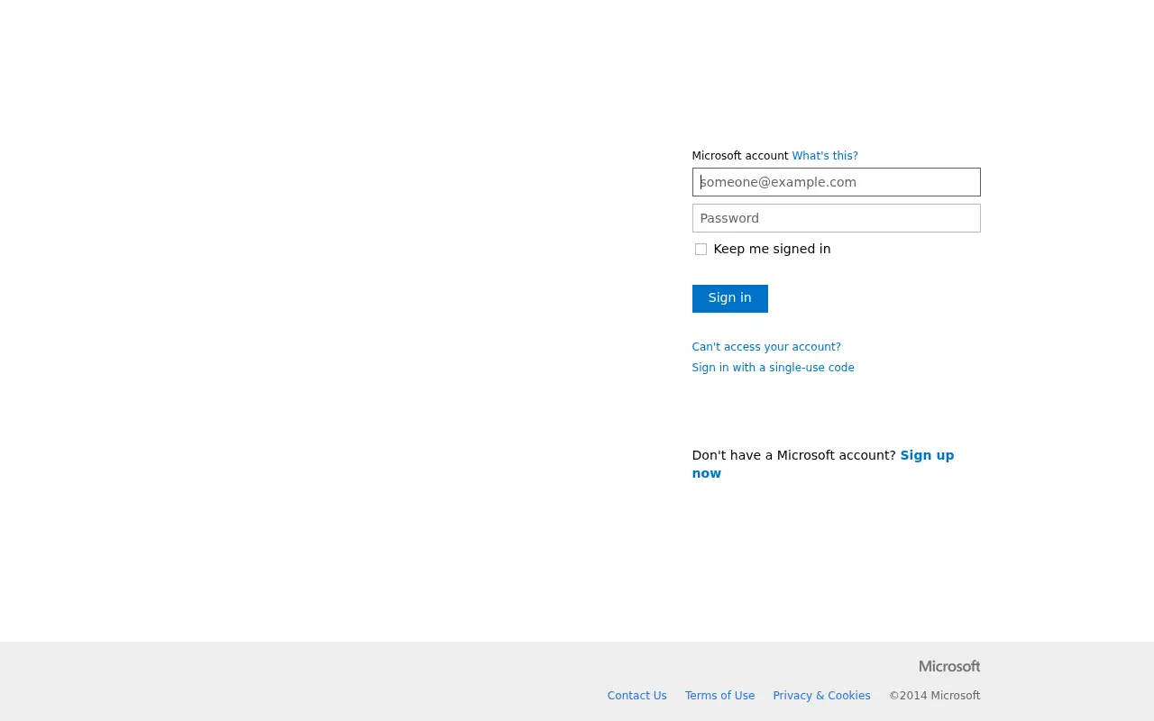 hotmail.com in 2014