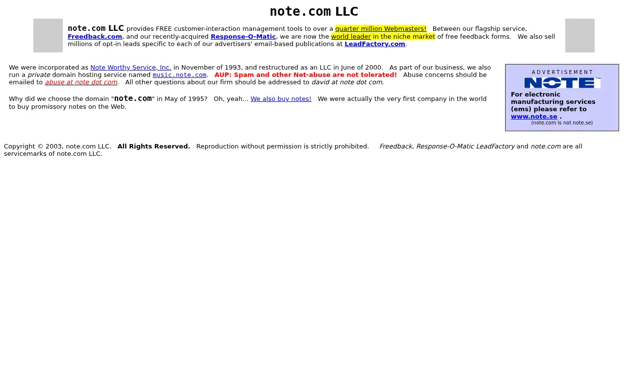 note.com in 2003