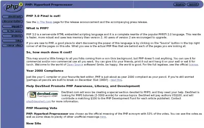 php.net in 1998