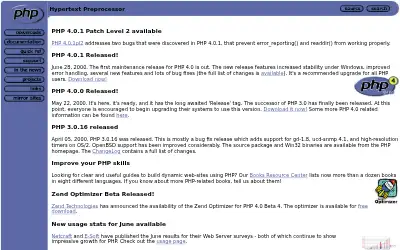 php.net in 2000
