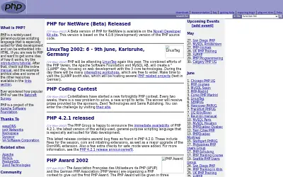 php.net in 2002