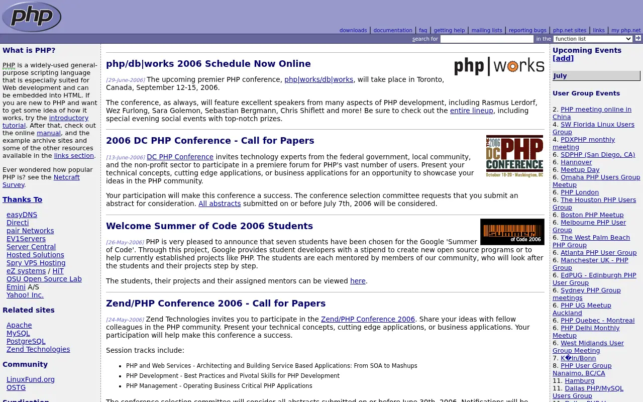 php.net on July 2, 2006