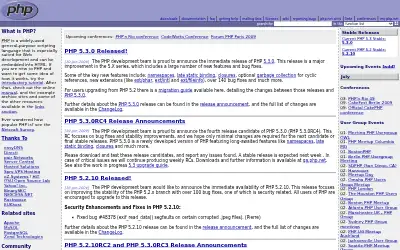 php.net in 2009