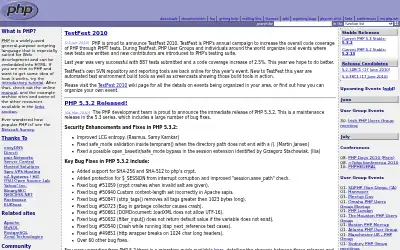 php.net in 2010