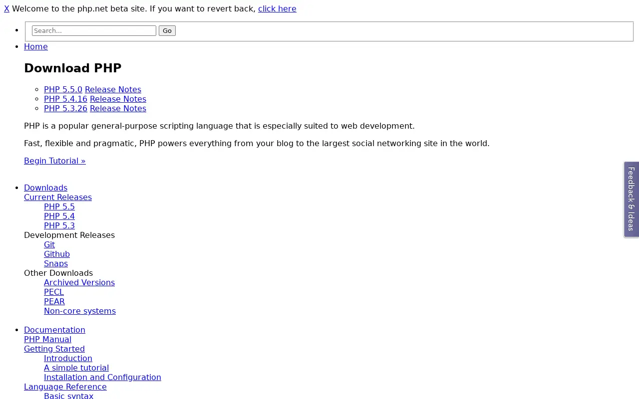 php.net on June 30, 2013