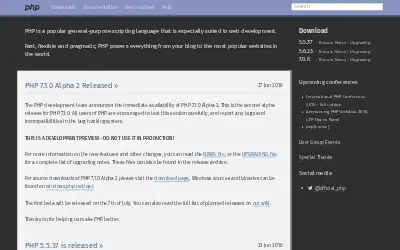 php.net in 2016