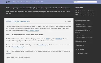 php.net in 2017